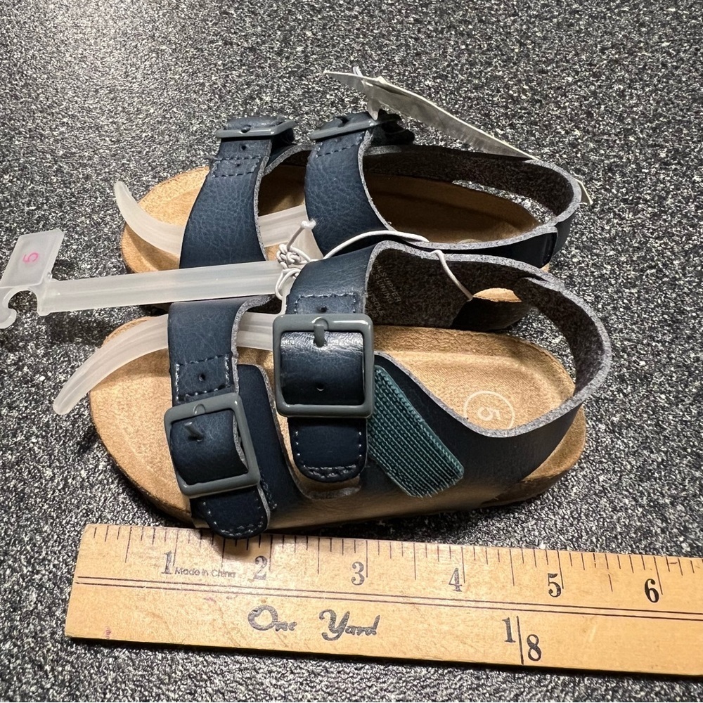 NWT Cat & Jack Toddler Girls Reagan Footbed Sandals- Size 5 - Picture 3 of 5